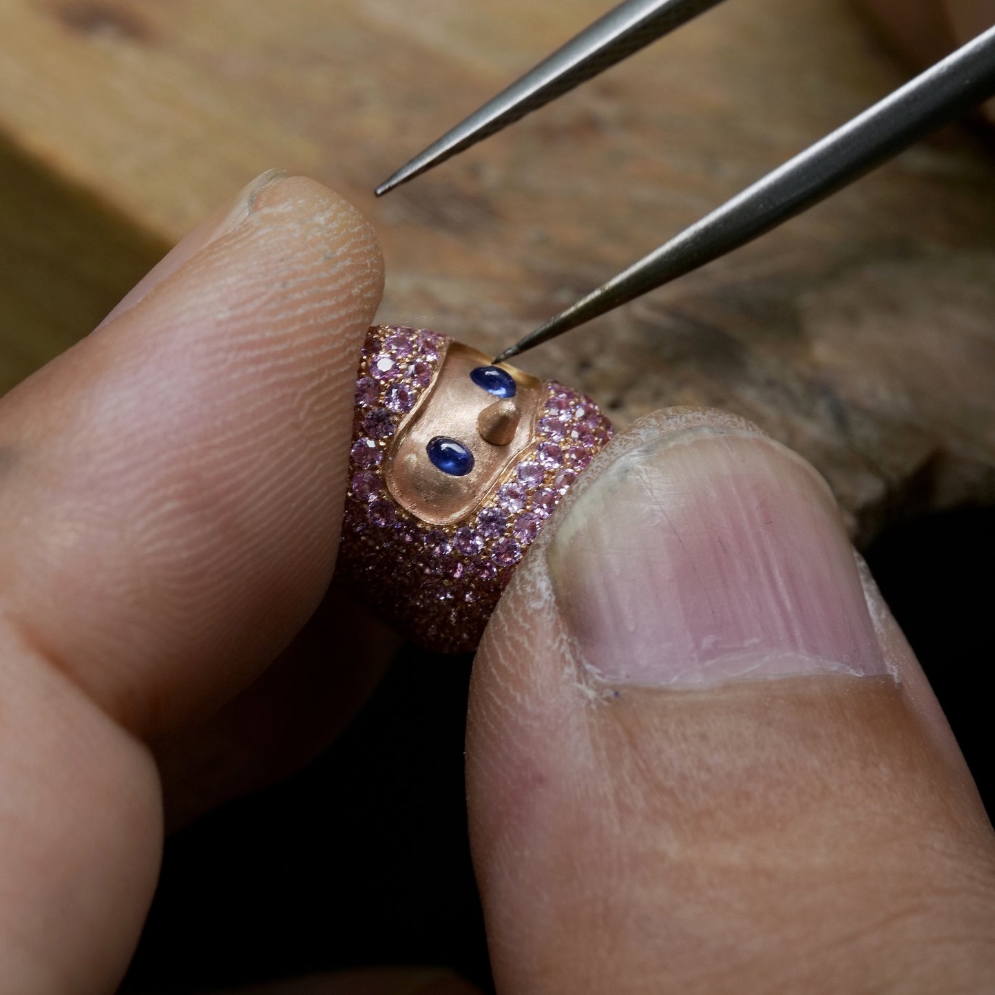 Anillo artesanal de girasol | Anillo de diamantes envío gratuito